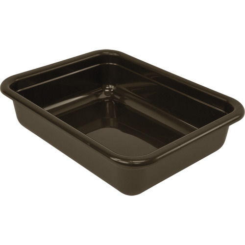 All-Purpose Flat-Bottom Storage Tub, 5" H x 17" D x 22" L, Plastic, Brown Fastek