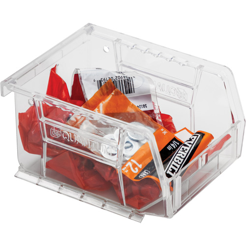 Crystal Clear Ultra Bins, 4-1/8" W x 3" H x 5-3/8" D, Clear Fastek