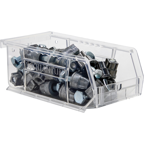 Crystal Clear Ultra Bins, 4-1/8" W x 3" H x 7-3/8" D, Clear Fastek