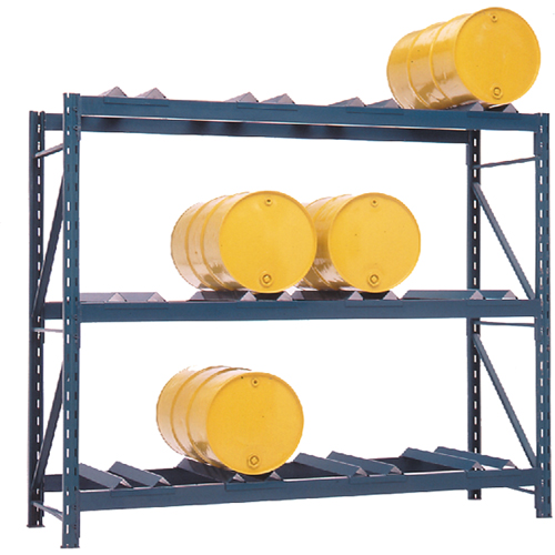 Drum Storage Racks, 12 Drums, 112" W x 36" D x 96" H Fastek