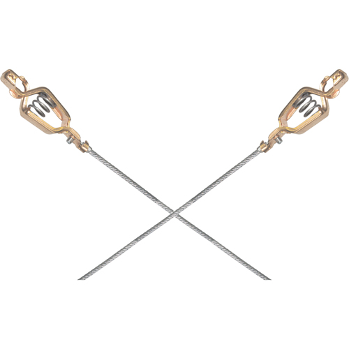 Light-Duty Bonding & Grounding Wire Assemblies - Two Alligator Clips Fastek