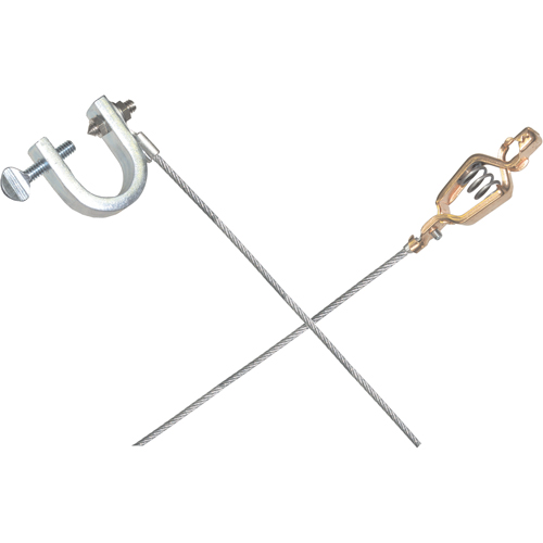 Light-Duty Bonding & Grounding Wire Assemblies - Alligator Clip & Small C-Clamps Fastek