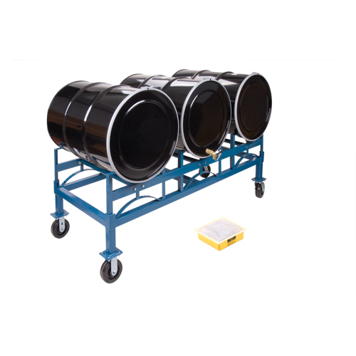 Drum Stacking Rack, 3 Drums, 2400 lbs. Capacity, 71-1/2" W x 30" D x 12-1/2" H Fastek