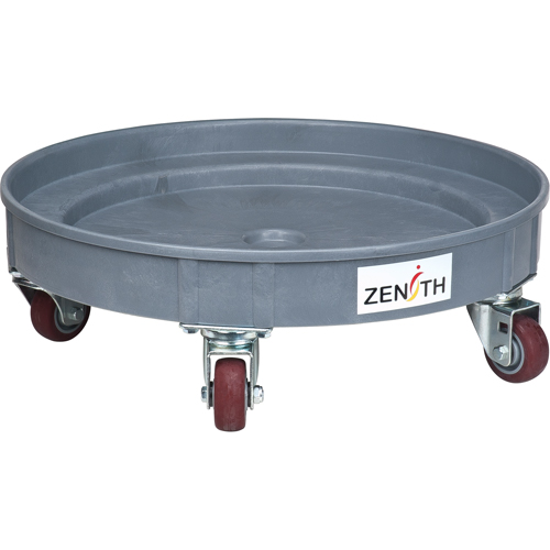Leak Containment Drum Dolly, 24.25" dia. X 7.625" H, 1.5 US Gal. Spill Cap. Fastek