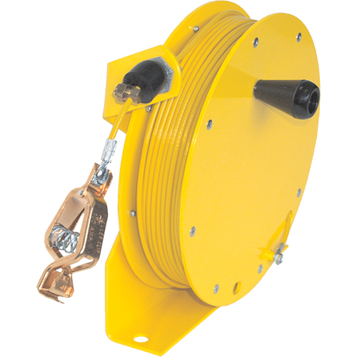 Static Grounding Hand Wind Reels, 100' Length Fastek