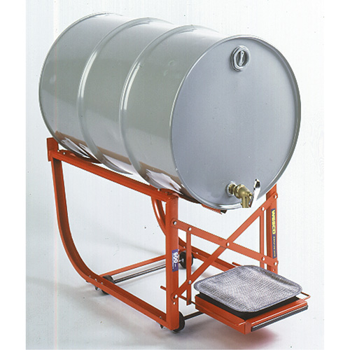 Drum Cradle with Drip Tray, 55 US gal. (45 Imperial Gal.) Capacity, 600 lbs./272 kg Load Limit Fastek