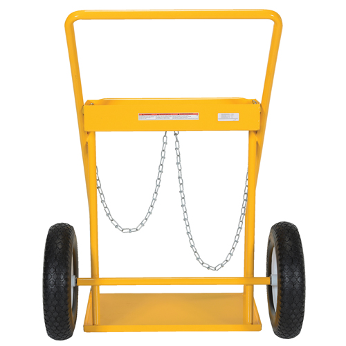 Gas Cylinder Cart, Rubber Wheels, 22" W x 14-1/8" L Base, 250 lbs. Fastek