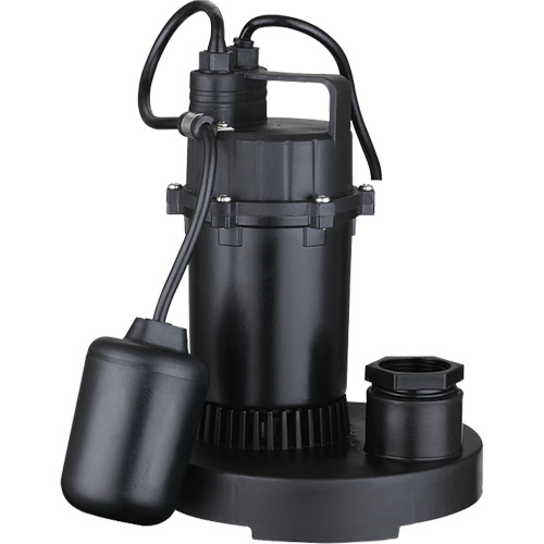 Thermoplastic Submersible Sump Pump, 2560 GPH, 115 V, 4.6 A, 1/3 HP Fastek