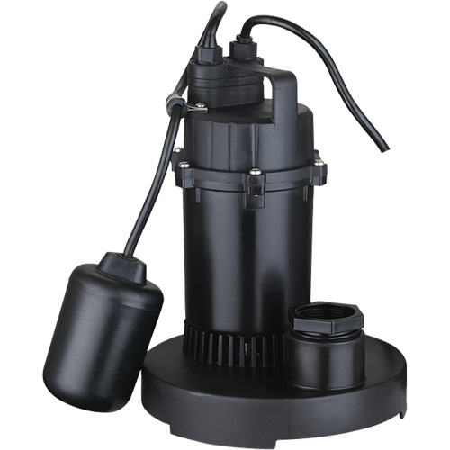 Thermoplastic Submersible Sump Pump, 2560 GPH, 115 V, 4.6 A, 1/3 HP Fastek