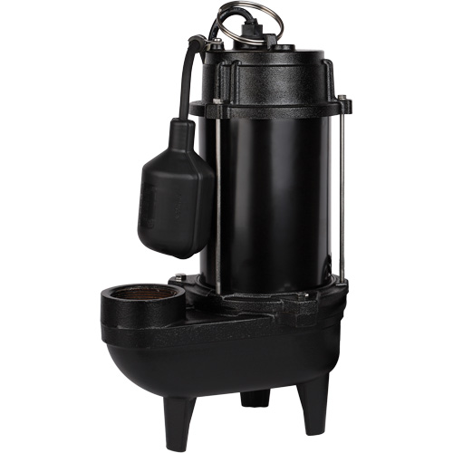 Cast Iron Effluent Pump, 4800 GPH, 120 V, 7.8 A, 1/2 HP Fastek