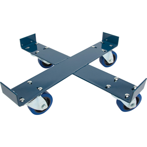 Drum Dolly, Steel, 1400 lbs. Capacity, 24" Diameter, Blue Elastic Casters Fastek