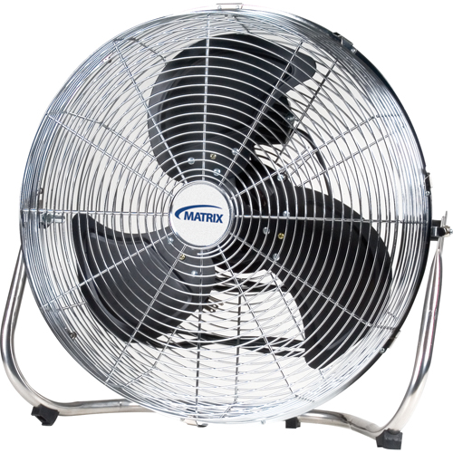 High-Velocity Floor Fan, 3 Speeds, 18" Diameter Fastek