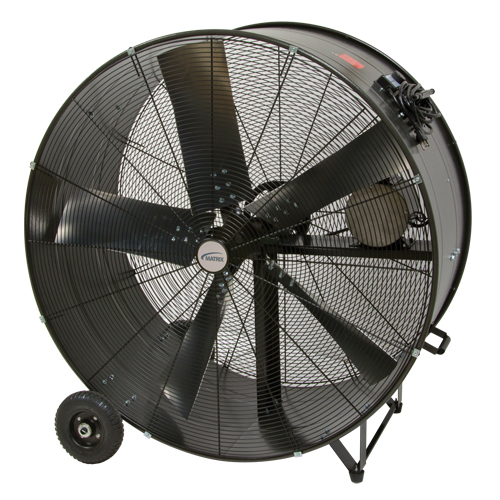 Heavy-Duty Fixed Belt Drive Drum Fan, 2 Speed, 42" Diameter Fastek