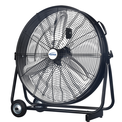 Light Industrial Direct-Drive Slim Drum Fan, 3 Speed, 24" Diameter Fastek