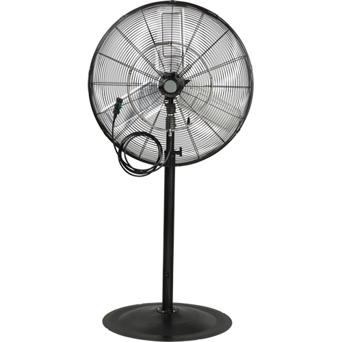 Waterproof Motor Misting & Oscillating Pedestal Fan, Heavy-Duty, 3 Speed, 30" Diameter Fastek