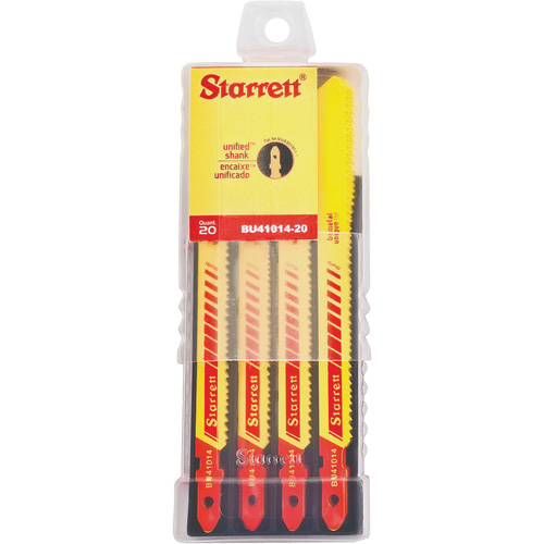 Unified Shank&reg; Jig Saw Blades, Bi-Metal, 4" L, 10-14 TPI Fastek