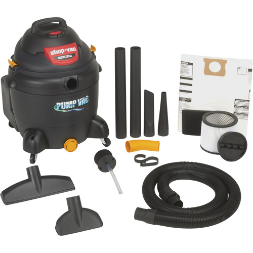 Aspirateur pour atelier avec pompe int&eacute;gr&eacute;e, Secs-humides, 6 CV, 18 gal. US (68,1 litres) Fastek