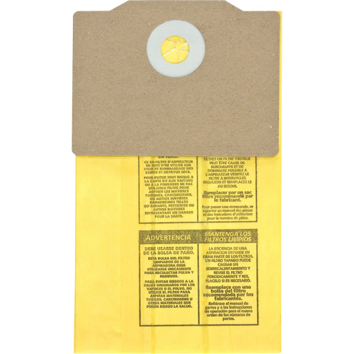 Genuine Back Pack Vacuum Collection Filter Bags, 1.75 US gal. Fastek