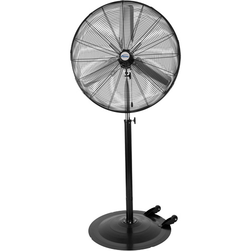 Oscillating Pedestal Fan with Casters, Industrial, 3 Speed, 30" Diameter Fastek