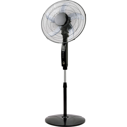 Ventilateur oscillant sur pied avec t&eacute;l&eacute;commande, Commercial, 3 Vitesses, Diam&egrave;tre de 16" Fastek