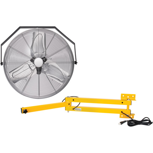 Industrial Workstation Fan Kit with Double Locking Arm, 24" Dia., 3 Speeds Fastek