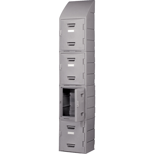 Locker, 15" x 15" x 18", Grey, Assembled Fastek