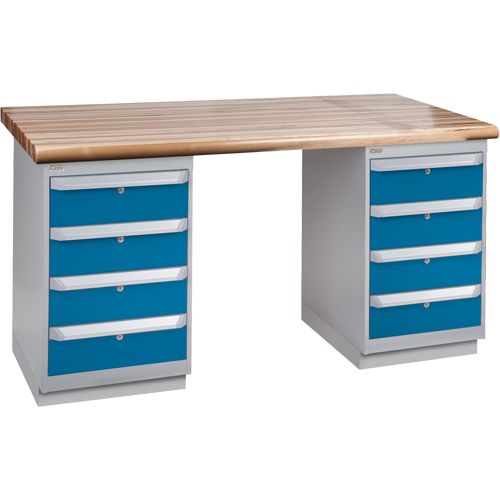 Pre-Designed Workbench, Dual Drawers, 2500 lbs. Cap., 72" W x 30" D, 34" H Fastek