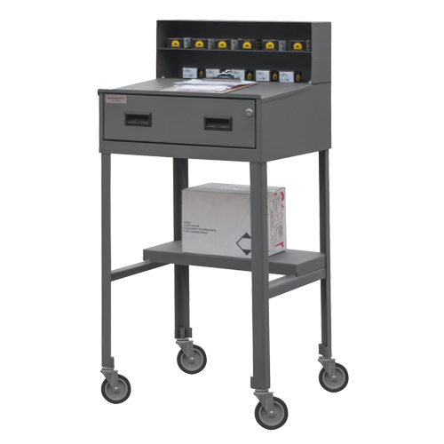 Shop Desk, 23" W x 20" D x 47-3/4" H, Grey Fastek