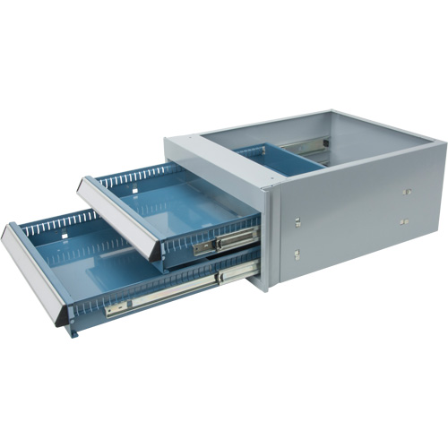 Double-Drawer Workbench, Steel, 18" W x 21" D x 9" H Fastek