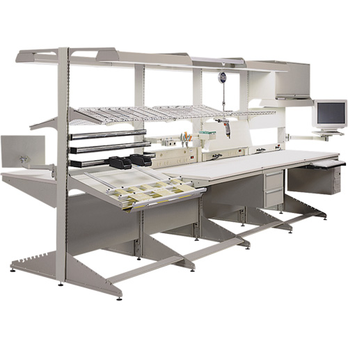 Modular Ergonomic Workstations - Steel Shelves Fastek