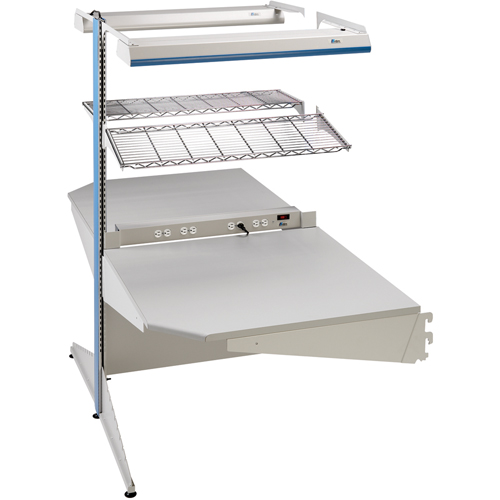 Arlink Preconfigured Workstation, 36" W x 56" D x 84" H, Double Sided Corner Add-On Fastek