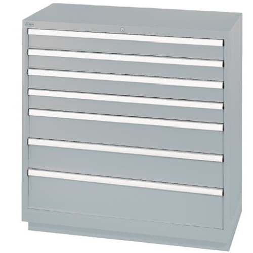 Drawer Cabinets, 7 Drawers, 40-1/4" W x 22-1/2" D x 41-3/4" H, Grey Fastek