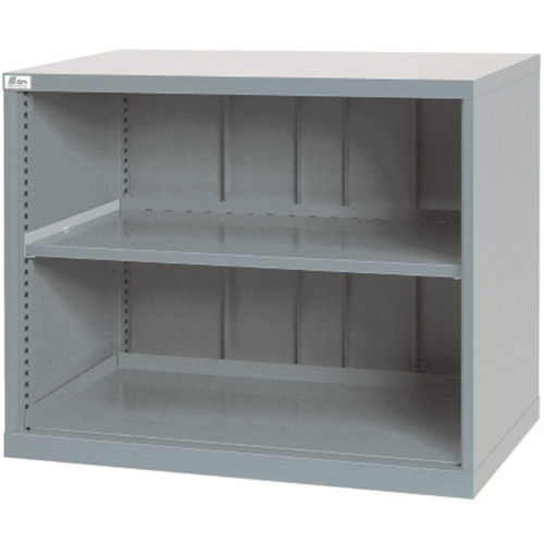 Shelf Cabinets, Steel, 33-1/2" H x 40-1/4" W x 22-1/2" D, Light Grey Fastek