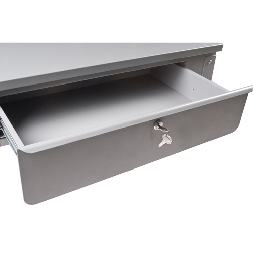 Wall-Mounted Shop Desk, 34-1/2" W x 28" D x 31" H, Grey Fastek