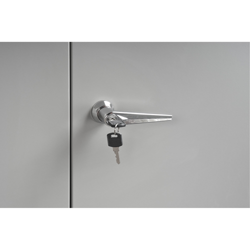 Cabinet Style Shop Desk, 34-1/2" W x 30" D x 53" H, Grey Fastek