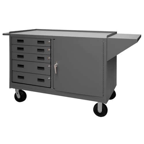 Mobile Workbench Cabinet, Steel Surface Fastek