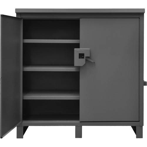 Lockable Jobsite Cabinet, Grey Fastek