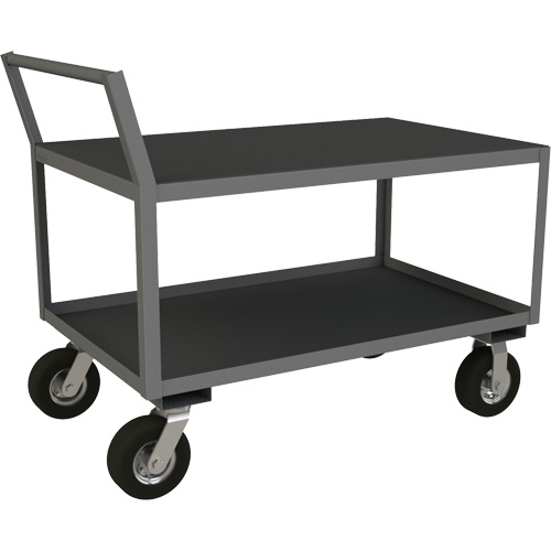 Low Profile Instrument Cart, 2 Tiers, 24-1/4" W x 51" D x 40-15/16" H, 1200 lbs. Cap. Fastek