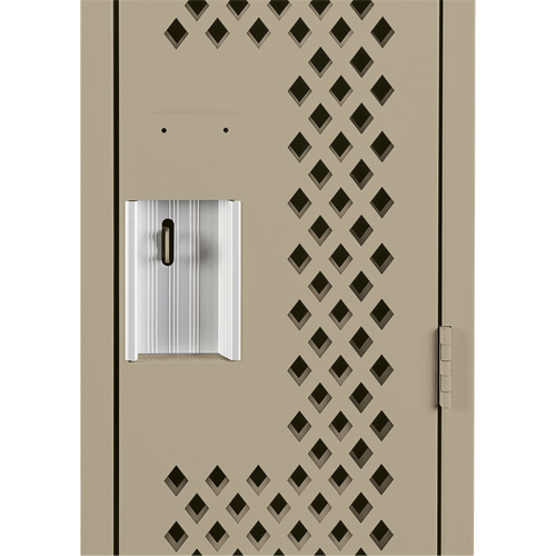 Clean Line Lockers, 12" x 15" x 72", Steel, Beige, Rivet (Assembled), Perforated Fastek