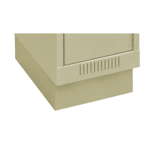 Clean Line Economy Lockers Recessed Base, 2 Banks, 4" H x 24" W x 18" D, Beige, Steel Fastek