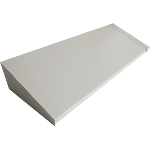 Dessus inclin&eacute; pour casiers robustes enti&egrave;rement soud&eacute; Concorde, Bloc de 4, 18" p x 48" la x 6" ha, Gris, Acier Fastek