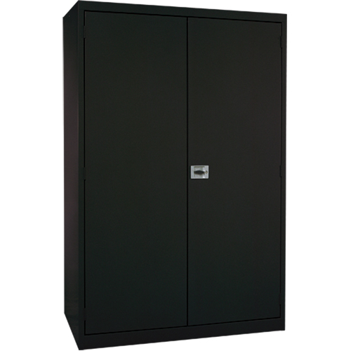 Deep Hi-Boy Storage Cabinet, Steel, 4 Shelves, 72" H x 36" W x 24" D, Black Fastek