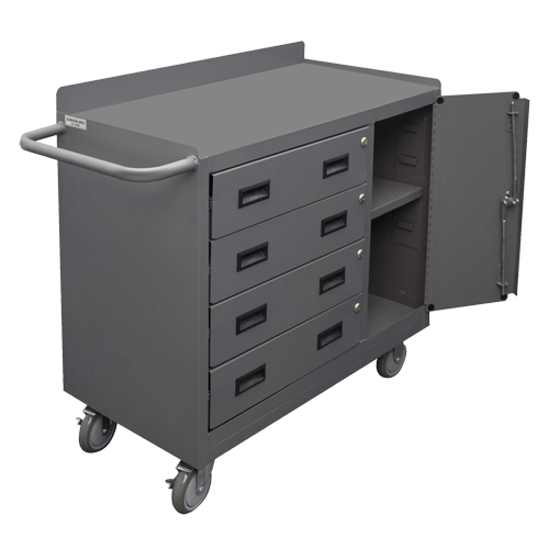 Mobile Workbench Cabinet, Steel Surface Fastek