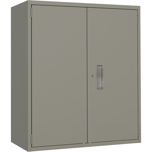Lo-Boy Storage Cabinet, Steel, 2 Shelves, 40" H x 36" W x 18" D, Grey Fastek