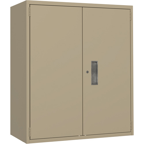 Lo-Boy Storage Cabinet, Steel, 2 Shelves, 40" H x 36" W x 18" D, Beige Fastek