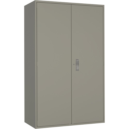 Extra Wide Hi-Boy Storage Cabinet, Steel, 4 Shelves, 72" H x 48" W x 24" D, Grey Fastek