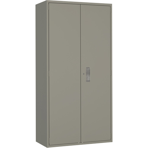 Armoire de rangement Hi-Boy, Acier, 4 Tablettes, 72" h x 36" la x 18" P, Gris Fastek