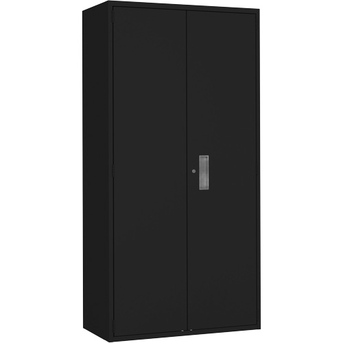 Armoire de rangement Hi-Boy, Acier, 4 Tablettes, 72" h x 36" la x 18" P, Noir Fastek