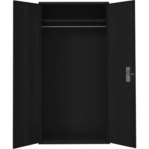 Armoire garde-robe, Acier, 36" la x 18" p x 72" h, Noir Fastek