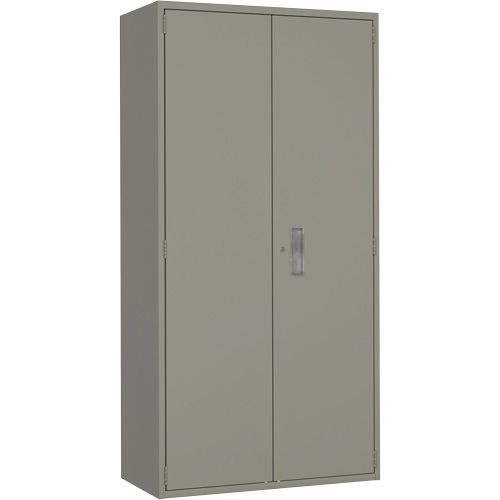 Armoire de rangements combin&eacute;s, Acier, 6 Tablettes, 72" h x 36" la x 18" P, Gris Fastek